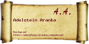 Adelstein Aranka névjegykártya